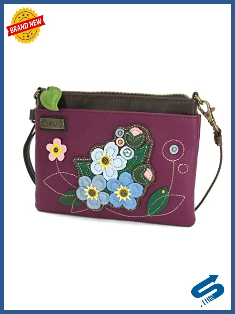 CHALA Mini Crossbody with Convertible Strap, Vegan Leather, Compact, Floral